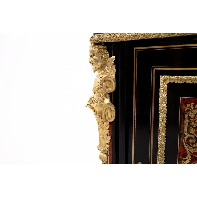 Black Antique Mid-19th Century Boulle Chest of Drawers, France For Sale - Image 8 of 17