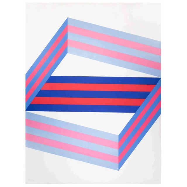 Perspective is a lithograph realized by Renato Livi in 1971. Hand-signed and dated on the lower right margin. Numbered on...