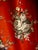 Peach French 1970 Pair of Floral Rust Linen Curtains For Sale - Image 8 of 13