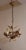 Vintage Chandelier in a Floral Design Made of Gold-Colored Metal, 1970s, in Good conditions. Designed 1970 to 1979...