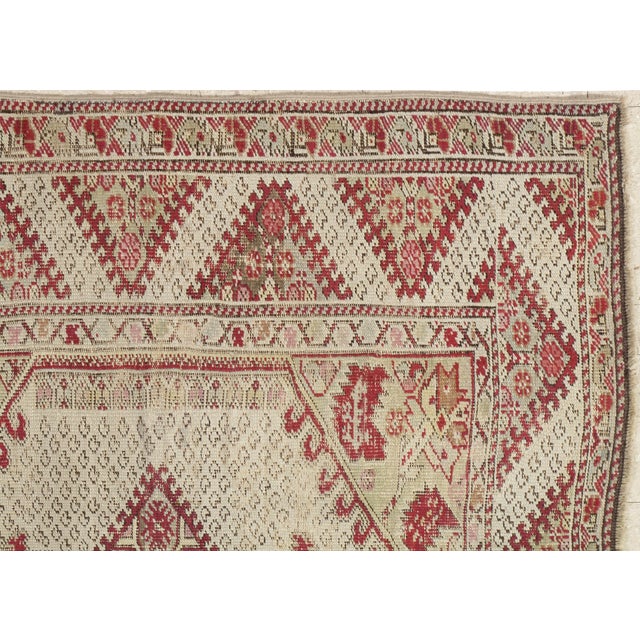 Antique Ghiordes Rug, Handmade Turkish Oriental Rug, Beige, Taupe For Sale - Image 14 of 16