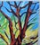 Large 48" × 48" Original Expressionist Tree Painting, 1998, Vibrant Colorful For Sale In San Diego - Image 6 of 18