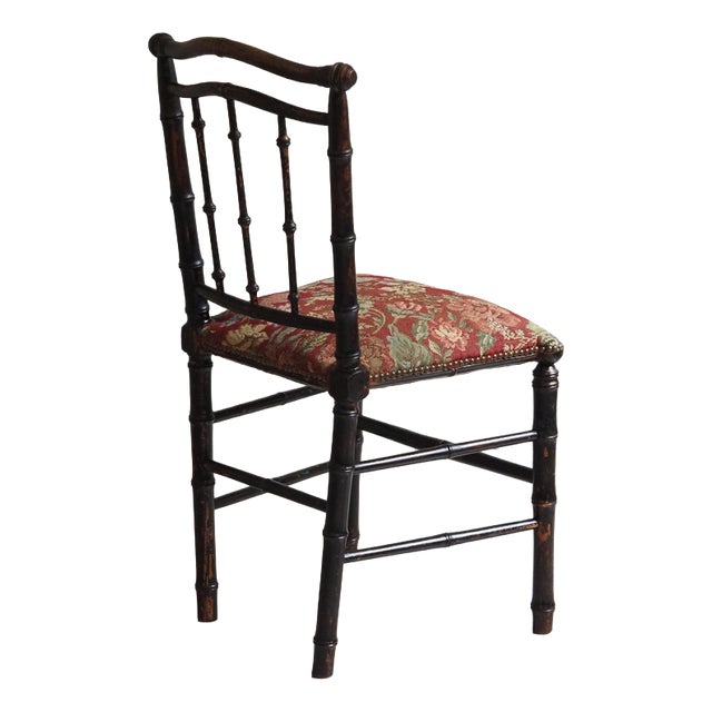 Antique Napoleon III Bamboo Look Chair, 1880 For Sale