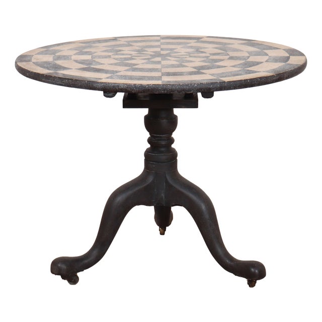 English Painted Tripod Table For Sale