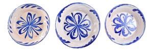 Antique Fajalauza Granada Blue and White Bowls, 1890s, Set of 3