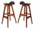 Set of Two ( 2 ) Mid-Century Danish Modern Model Od-61 Counter Height Bar Stools Attributed to Erik Buch for o.d. Mobler, Denmark, 1960's For Sale