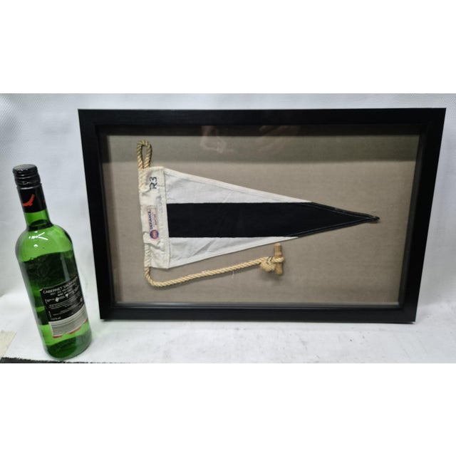 American Nautical Signal Pennant in Shadowbox Frame For Sale - Image 3 of 6