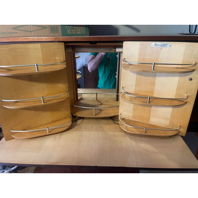 Beautility Innovative Mid-Century Cocktail Sideboard by Beautility | Bottle Storage For Sale - Image 4 of 7