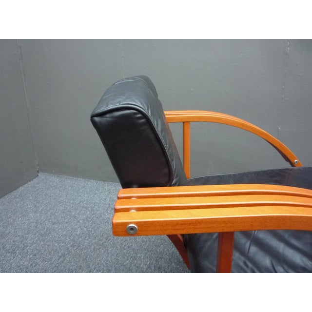 Futuristic Leather Armchairs, 1980s, Set of 4 For Sale - Image 18 of 18