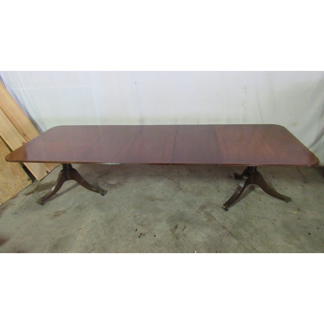 Wood Baker Mahogany Baquet Dining Room Table Banded For Sale - Image 7 of 9