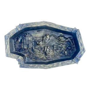 Ashtray Representing the First Step of the Man on the Moon in Metal 1970