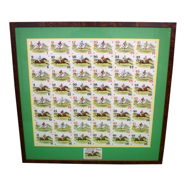 "Derby Day" 48 Framed Playing Cards/ Jockey/ Horse Racing Playing Cards For Sale