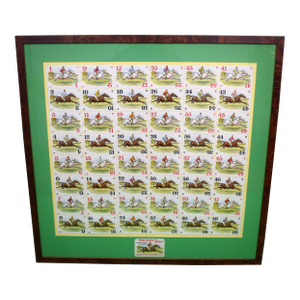 "Derby Day" 48 Framed Playing Cards/ Jockey/ Horse Racing Playing Cards