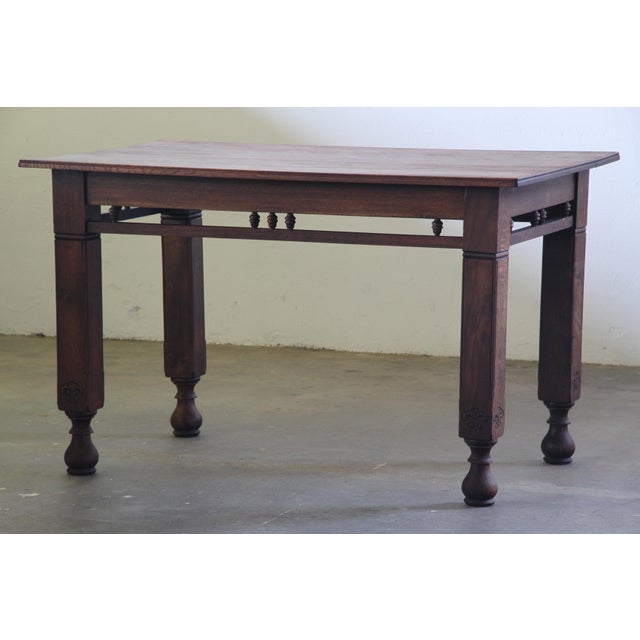 Vintage Danish Oak Farmhouse Table, 1900 For Sale - Image 4 of 17