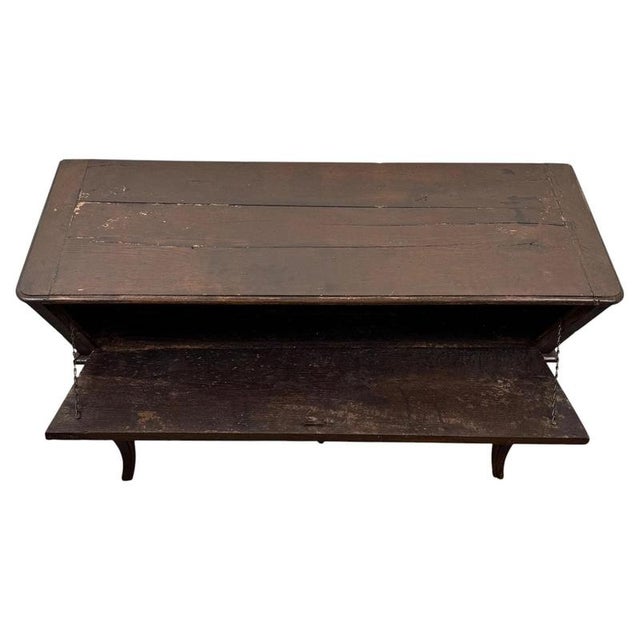 A wonderfully characterful and beautifully crafted 19th-century French dough bin cupboard, constructed in richly figured...