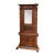 19th C. French Henri II Carved Walnut Hall Tree With Beveled Mirror and 8 Hooks For Sale