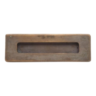 Vintage 7.187 In. Brass Spring Loaded Letters Mail Slot For Sale