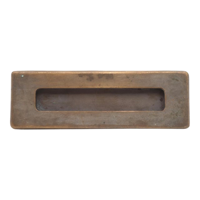 Vintage 7.187 In. Brass Spring Loaded Letters Mail Slot For Sale