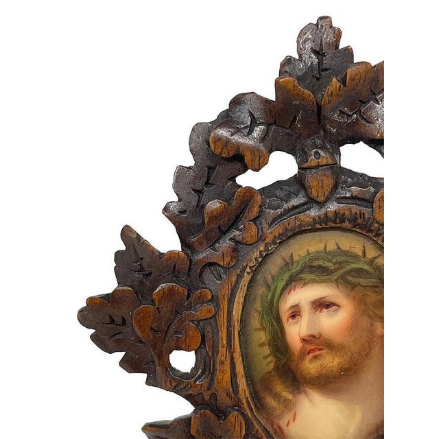 19th Century Miniature Portrait of Jesus Christ, Germany For Sale - Image 3 of 9