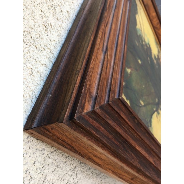 Wood Oil Painting on Plywood, 1930s For Sale - Image 7 of 18