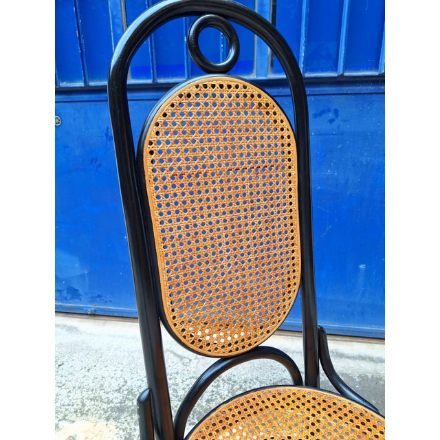 1970s Model 21 Chairs in Beech and Straw, Austria, 1970s, Set of 6 For Sale - Image 5 of 17