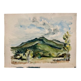 Henry Emil Salloch Original Watercolor on Paper Mt. Madison and Mt. Adams, New Hampshire. 1954. For Sale
