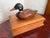 Vintage Folk Art Pine Wood Lidded Box With Mallard Duck Decoy For Sale - Image 6 of 12