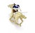 Material & Hallmark: 18k yellow gold enamel / Martine 18k Measurement: 2.75" long x 1.75" tall x 3/4" deep Weight: 34.2...