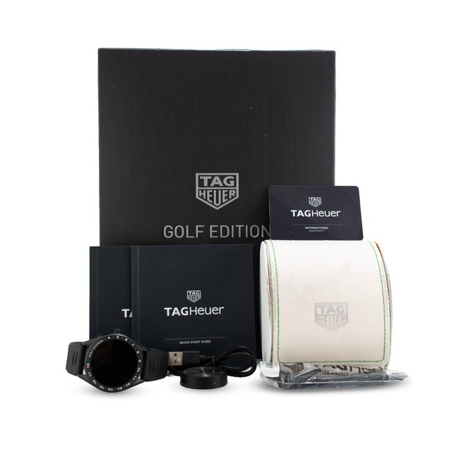 Tag Heuer Connected Golf Edition 45mm Sbg8a82 Black Titanium Quartz Smartwatch For Sale - Image 9 of 10