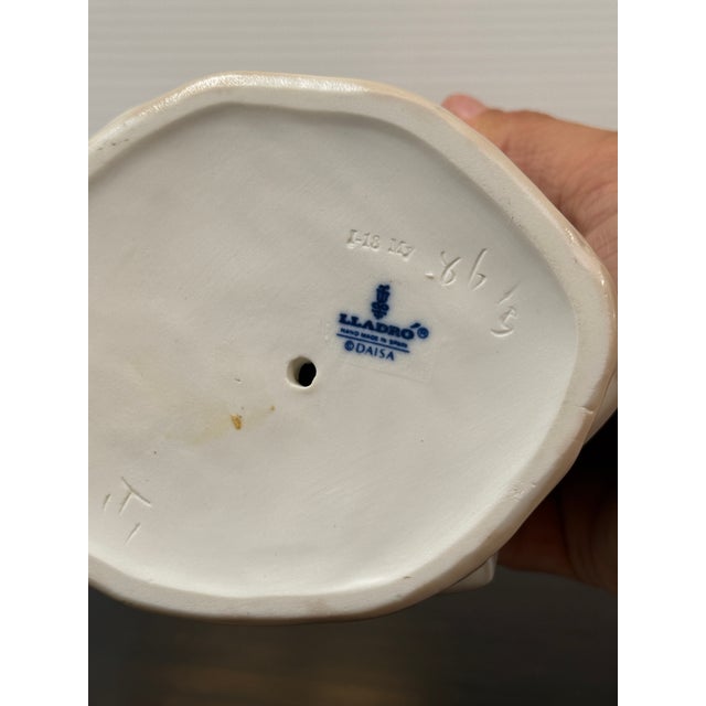 Off-white Fulgencio García for Lladró Pacing the Ducks Porcelain Figurine, Signed For Sale - Image 8 of 12