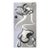 Contemporary Modern 1980s Abstract Black and White Hanging Wall Art Mirror For Sale