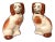 English Staffordshire Style Spaniel Figurines - Pair For Sale
