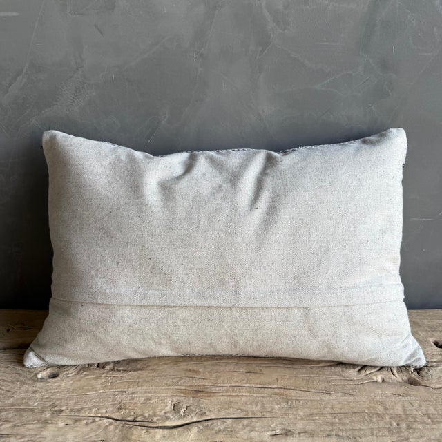 Textile Vintage Rug Pillow Cover With Stripes For Sale - Image 7 of 7