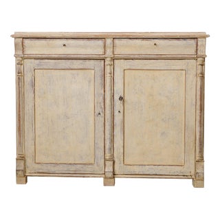 Antique Northern Swedish Empire Rustic Handmade Sideboard For Sale
