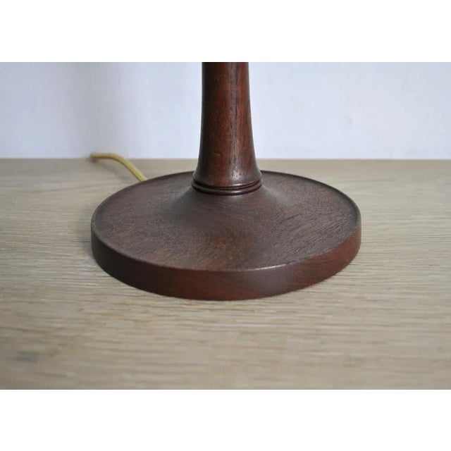 Wood Scandinavian Modern Teak Table Lamp by Le Klint, 1950s For Sale - Image 7 of 12