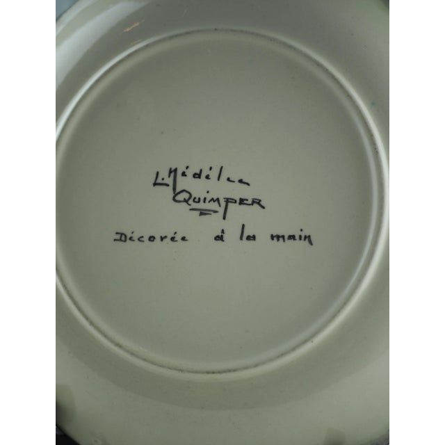Ceramic 1960s-70s French Decorative Plate With Ermine and Stylized Gorse Pattern, Louis Nédellec For Sale - Image 7 of 11