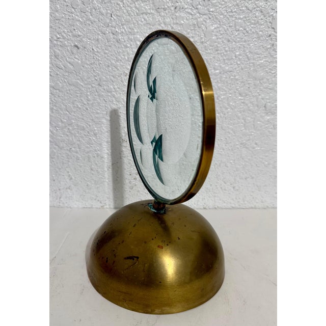 Brass Feliciano Béjar, Feliciano Bejar Magiscope Kinetic Op Art Sculpture Mexican Avant Garde Glass Art For Sale - Image 8 of 16