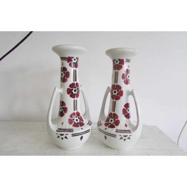 Black Art Nouveau Vases from Saint Clément, 1890s, Set of 2 For Sale - Image 8 of 8