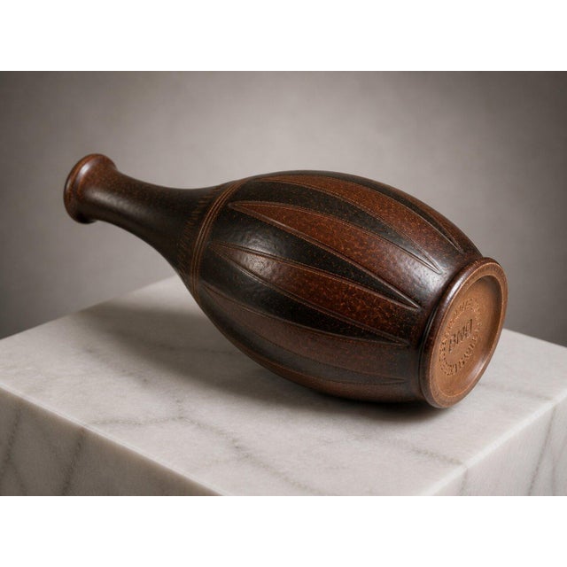 Ceramic Mid-Century Modern Swedish Wallåkra Stoneware Vase by Arthur Andersson, 1950s For Sale - Image 7 of 9
