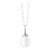 Syna White Gold Moon Quartz Drop Pendant with Diamonds For Sale