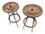 Mid-Century High Bar Stools in Metal and Rattan by Dirk Van Sliedregt for Rohé Noordwolde, 1950s, Set of 2 For Sale
