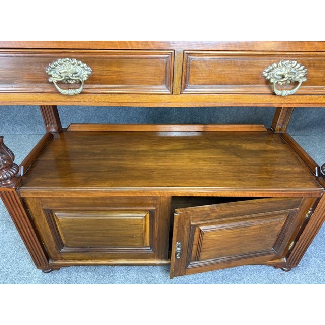 19th Century Solid Walnut Two Tier Server For Sale In Raleigh - Image 6 of 15