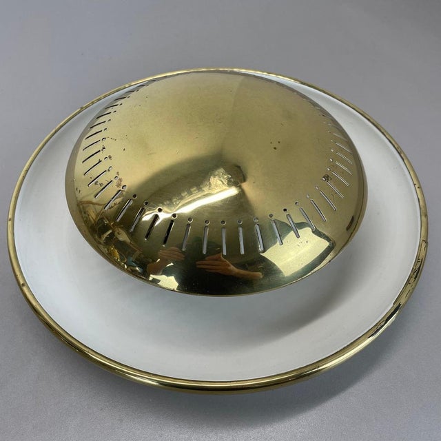 Brass Ceiling or Wall Light in the style of Gino Sarfatti, Italy, 1950s For Sale - Image 14 of 18