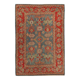 Antique Red Turkish Oushak Area Rug, 6ft X 9ft For Sale