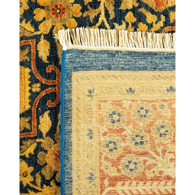2000 - 2009 Mogul, One-of-a-Kind Hand-Knotted Area Rug in Blue, 6' 2" x 8' 7" For Sale - Image 5 of 8