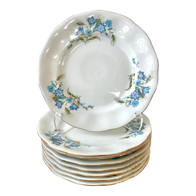 Karolina Porcelain Bread Plates W/22 Karat Gold Trim - Set Of For Sale