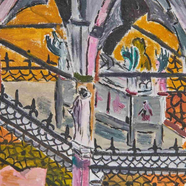 Aligi Panaccio, Composition, 1963, Oil on Panel For Sale - Image 3 of 6