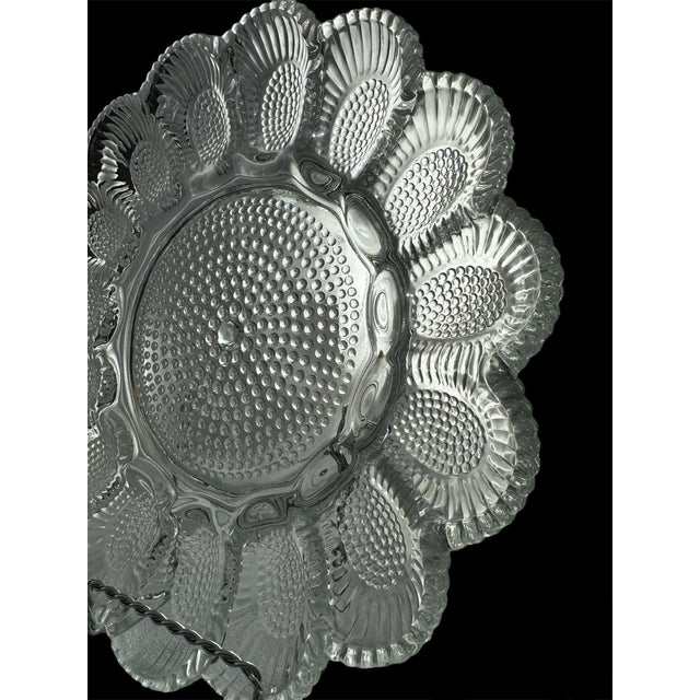 Mid-Century Modern Hobnail Glass Egg Plate Indiana Glass, 1970’s For Sale - Image 3 of 8