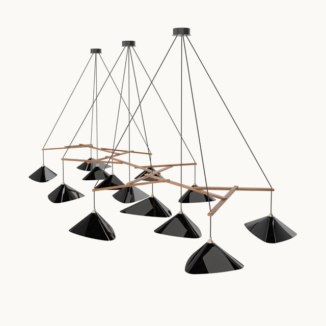 Not Yet Made - Made To Order Emily Hanging Lamp with High Gloss Metal Shades by Moss For Sale - Image 5 of 13