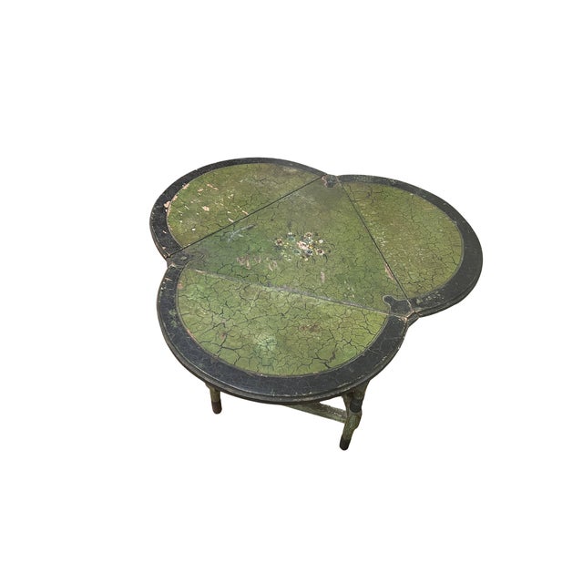 Folk Art Early 20th Century Triangular Drop Leaf Table For Sale - Image 3 of 12